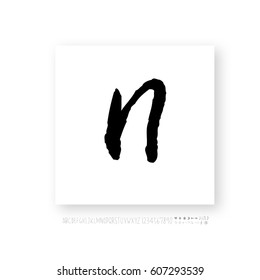 Alphabet & number / handwriting - vector