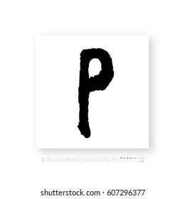Alphabet & number / handwriting - vector