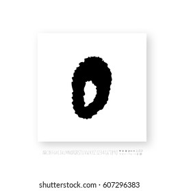 Alphabet & number / handwriting - vector