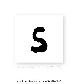 Alphabet & number / handwriting - vector
