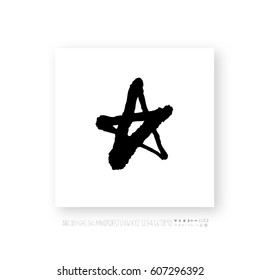 Alphabet & number / handwriting - vector