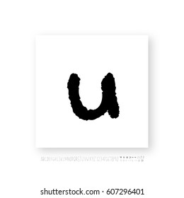 Alphabet & number / handwriting - vector