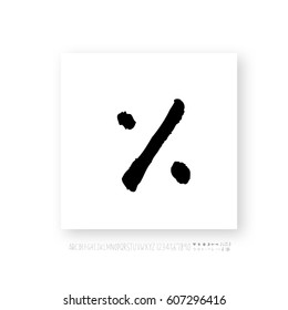 Alphabet & number / handwriting - vector