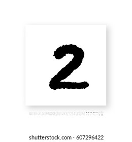 Alphabet & number / handwriting - vector