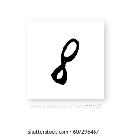 Alphabet & number / handwriting - vector