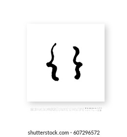 Alphabet & number / handwriting - vector