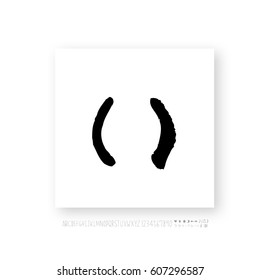 Alphabet & number / handwriting - vector
