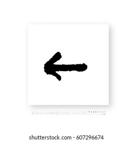Alphabet & number / handwriting - vector