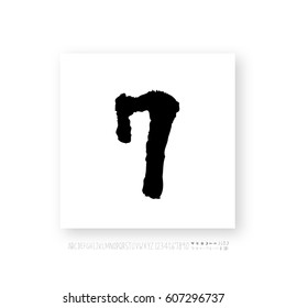 Alphabet & number / handwriting - vector