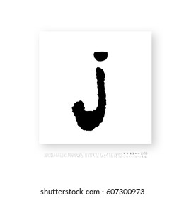 Alphabet & number / handwriting - vector