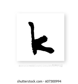 Alphabet & number / handwriting - vector