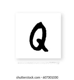 Alphabet & number / handwriting - vector