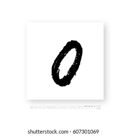 Alphabet & number / handwriting - vector