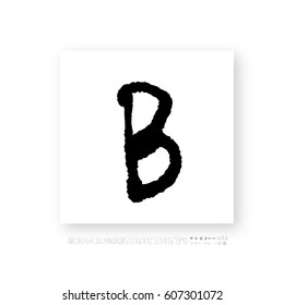 Alphabet & number / handwriting - vector