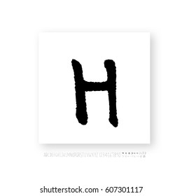 Alphabet & number / handwriting - vector