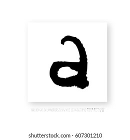 Alphabet & number / handwriting - vector