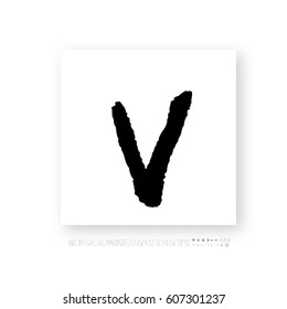 Alphabet & number / handwriting - vector