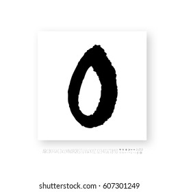 Alphabet & number / handwriting - vector