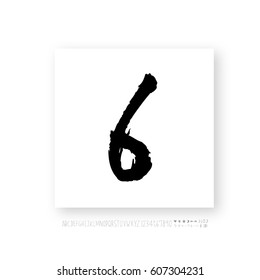 Alphabet & number / handwriting - vector