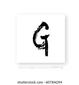 Alphabet & number / handwriting - vector