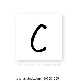 Alphabet & number / handwriting - vector