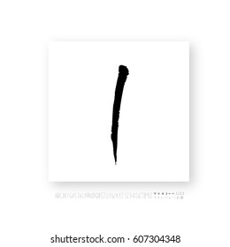 Alphabet & number / handwriting - vector