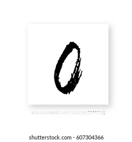 Alphabet & number / handwriting - vector