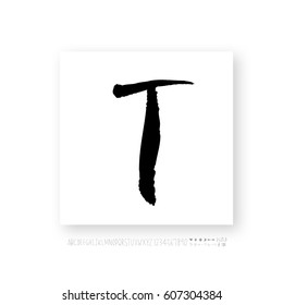 Alphabet & number / handwriting - vector