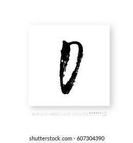 Alphabet & number / handwriting - vector
