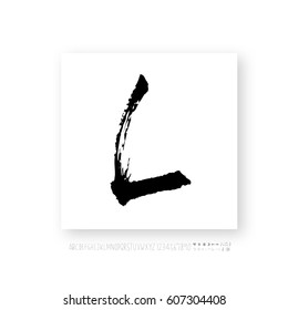 Alphabet & number / handwriting - vector