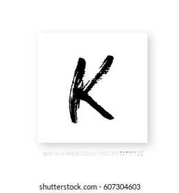 Alphabet & number / handwriting - vector