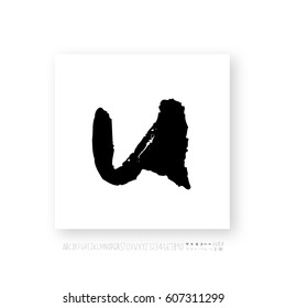 Alphabet & number / handwriting - vector