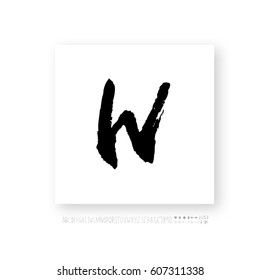 Alphabet & number / handwriting - vector