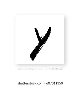 Alphabet & number / handwriting - vector