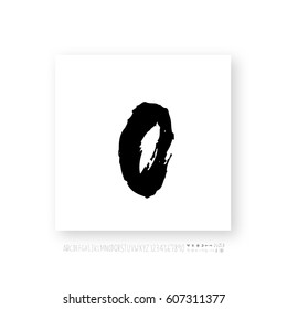 Alphabet & number / handwriting - vector
