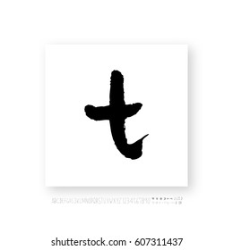 Alphabet & number / handwriting - vector