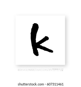 Alphabet & number / handwriting - vector