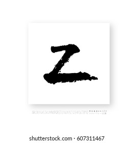 Alphabet & number / handwriting - vector