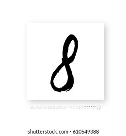Alphabet & number / handwriting - vector