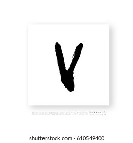 Alphabet & number / handwriting - vector
