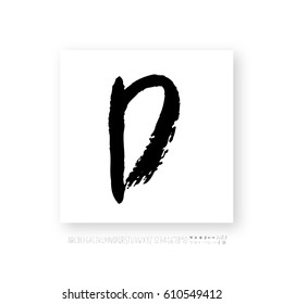 Alphabet & number / handwriting - vector