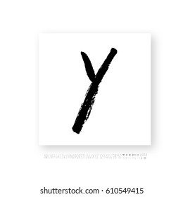 Alphabet & number / handwriting - vector