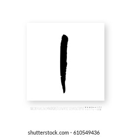 Alphabet & number / handwriting - vector