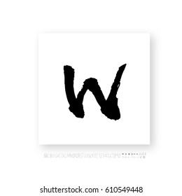 Alphabet & number / handwriting - vector