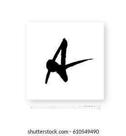 Alphabet & number / handwriting - vector
