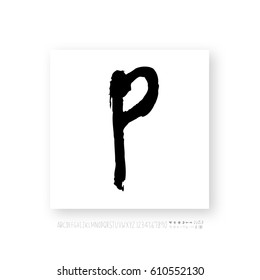 Alphabet & number / handwriting - vector