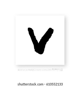 Alphabet & number / handwriting - vector