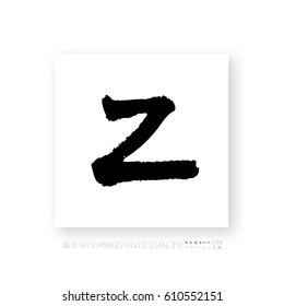 Alphabet & number / handwriting - vector