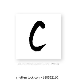 Alphabet & number / handwriting - vector