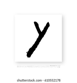 Alphabet & number / handwriting - vector